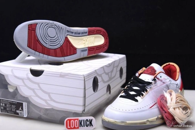 DJ4375-106 SP Low Jordan Red White Off-White Retro 2 0825